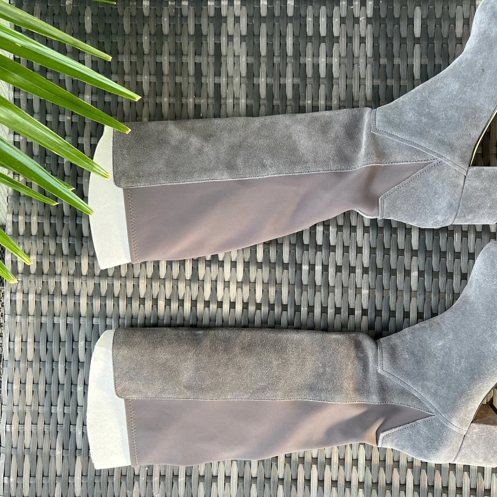 Gray Women's Knee-High Boots